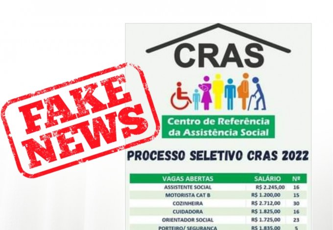 CIRCULA NOTÍCIAS FALSAS NAS MÍDIAS SOCIAIS QUE PREFEITURA ESTÁ CONTRATANDO  AUXILIAR DE CRECHE. É FAKE NEWS! – Prefeitura Municipal de Iacanga